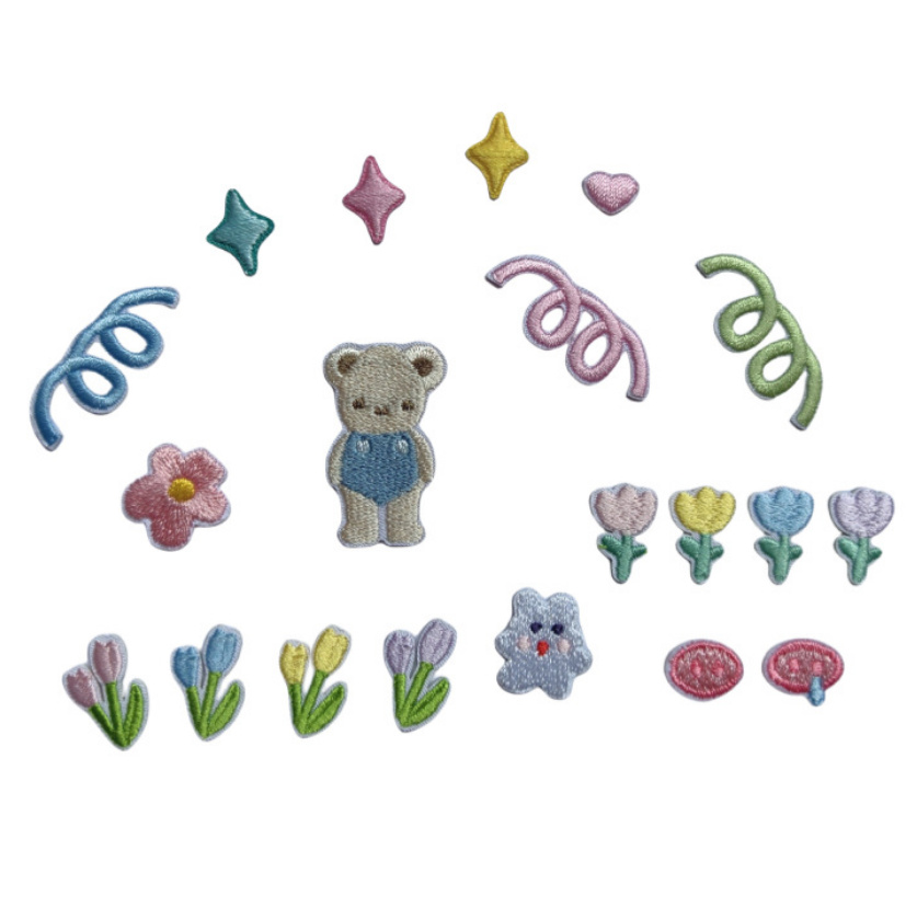 Phone Accessories Pictures - 10 Peças de Patches Bordados de