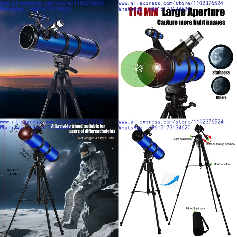 Phone Accessories Wholesale - Telescópio Refletor Newtoniano de 114mm com