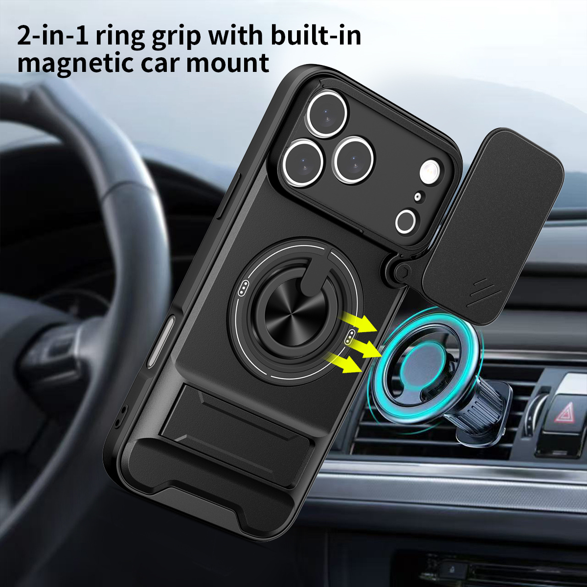Capa de telefone magnética par - Phone Kickstand Ring avaliação e preço