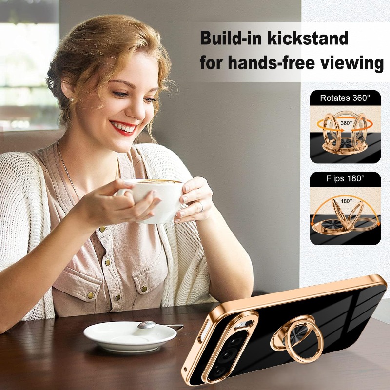 Moda fina macia tpu banhado a  - Phone Kickstand Ring avaliação e preço