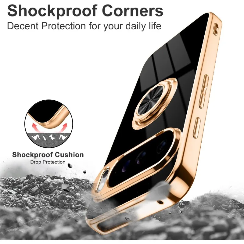 Moda fina macia tpu banhado a  - Phone Kickstand Ring avaliação e preço