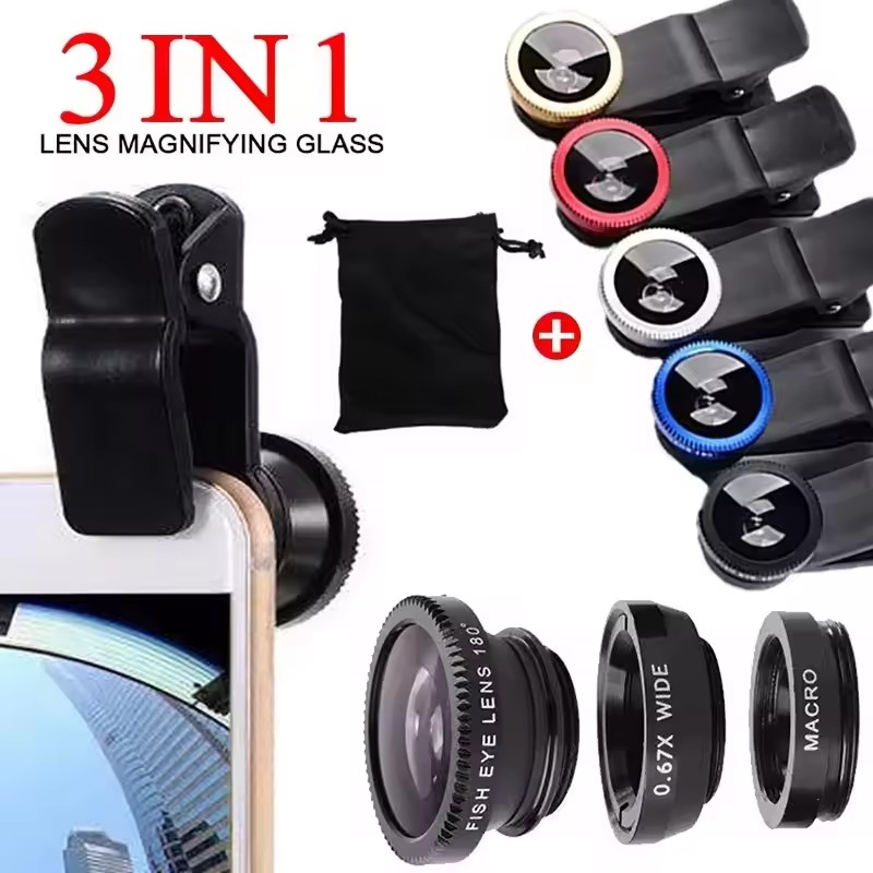 Lente Fisheye 3 em 1 para Tele - Lens Camera Clip avaliação e preço