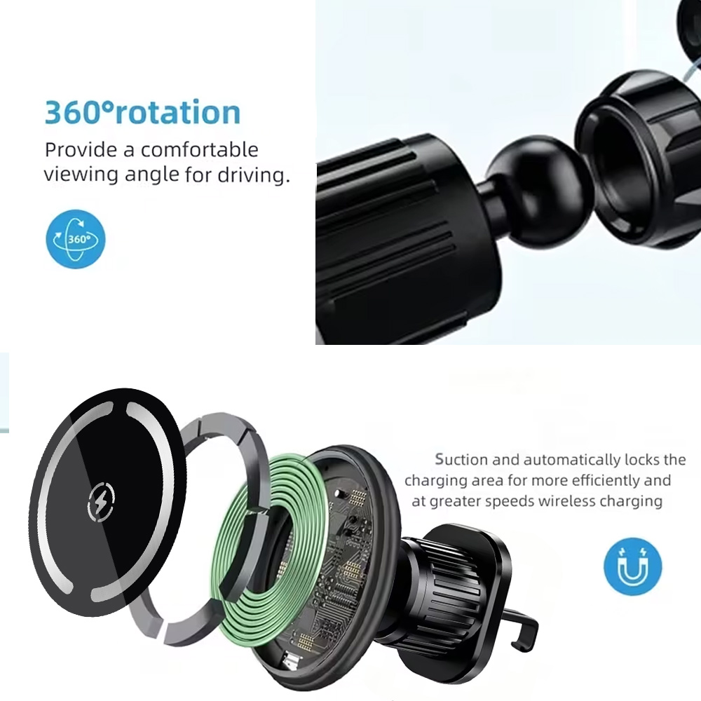 Carregador Sem Fio LED Magnéti - Phone Accessories Types avaliação e preço