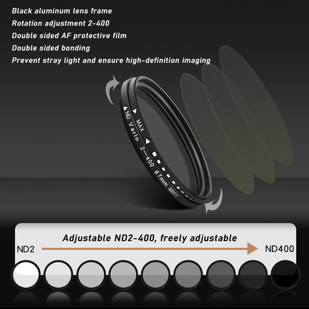 67mm clip-on ND2-400 kit de fi - Lens Camera Clip avaliação e preço