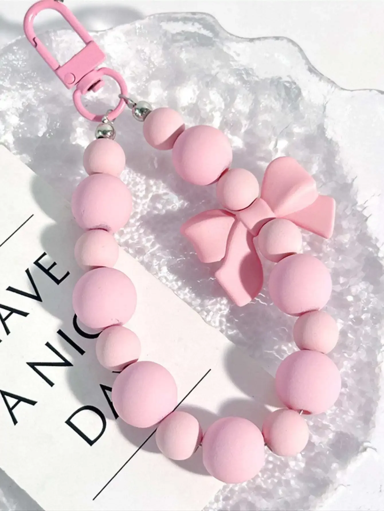 1 unidade Chaveiro Rosa com La - Phone Accessories For Teen Girls avaliação e preço